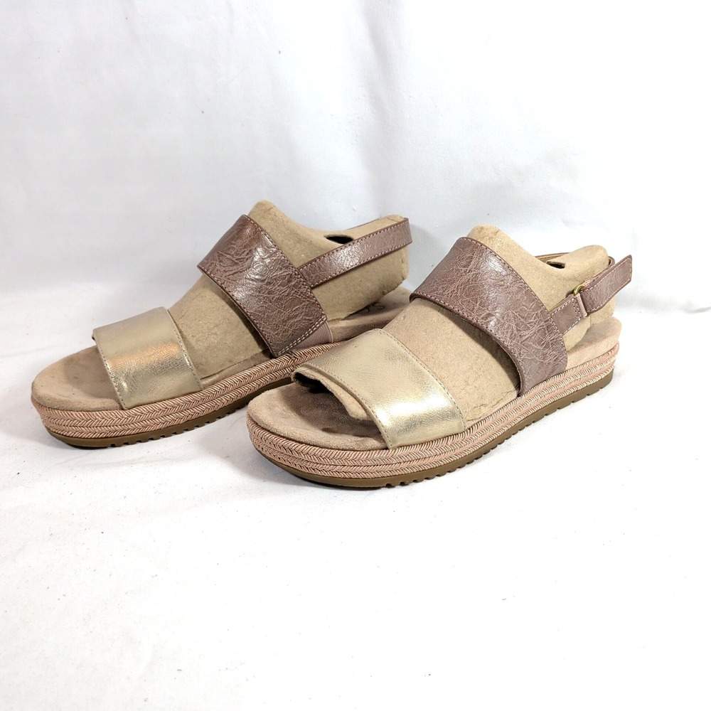 Soul Naturalizer Gold Rose Gold Sandals; Dorri Metallic Strappy Slingback